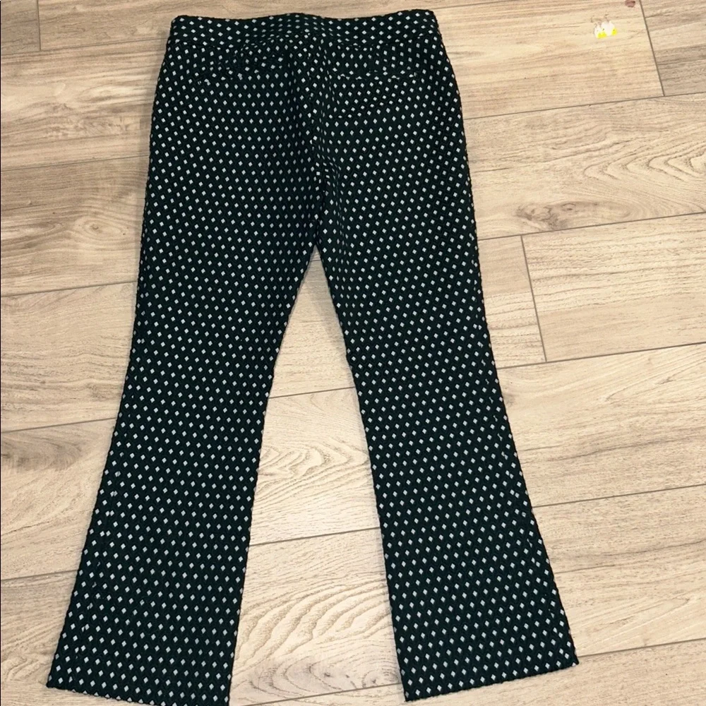 Anthropologie Cartonnier Charlie Crop Flare Pant In Lorie Green Multi Size 4 EUC - Picture 6 of 12